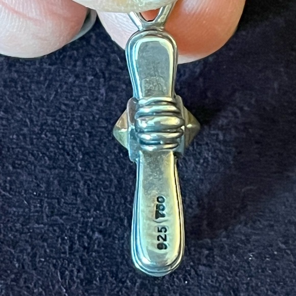 RARE LAGOS Sterling Silver 18k yellow gold Cross Pendant - Picture 9 of 13